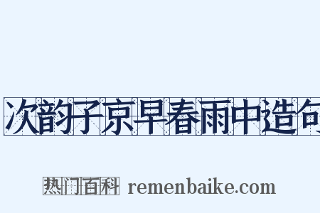 次韵子京早春雨中造句是什么意思的图片